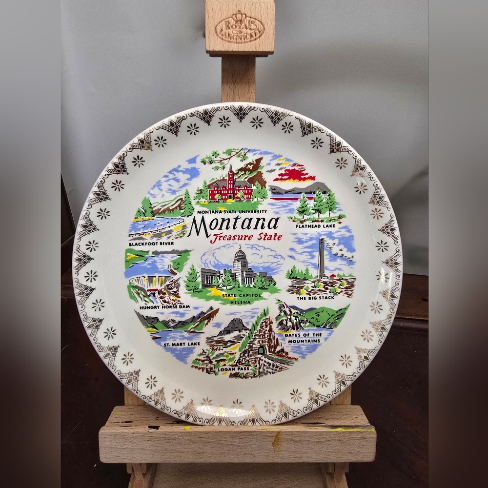Montana Treasure State Souvenir Plate